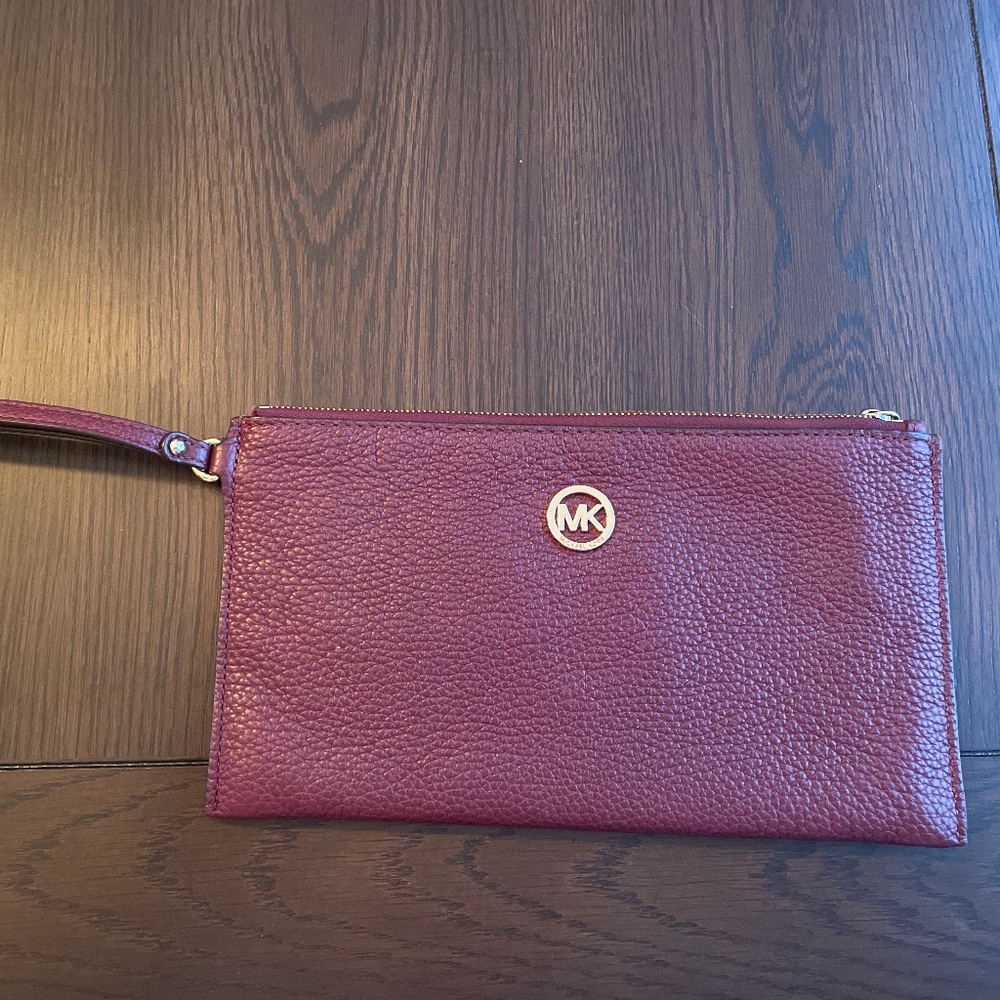 Burgundy Michael Kors clutch